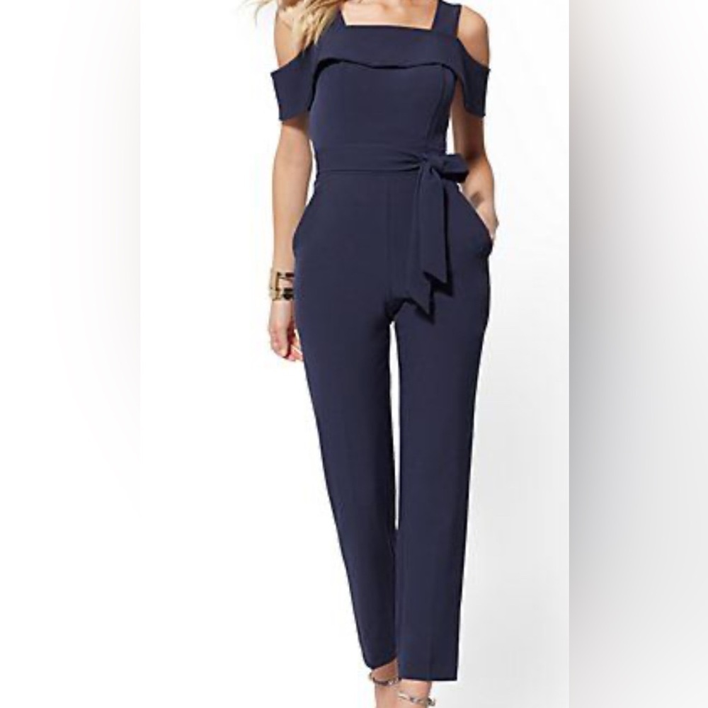 New York & Company Dark Blue Jumpsuit Size XL